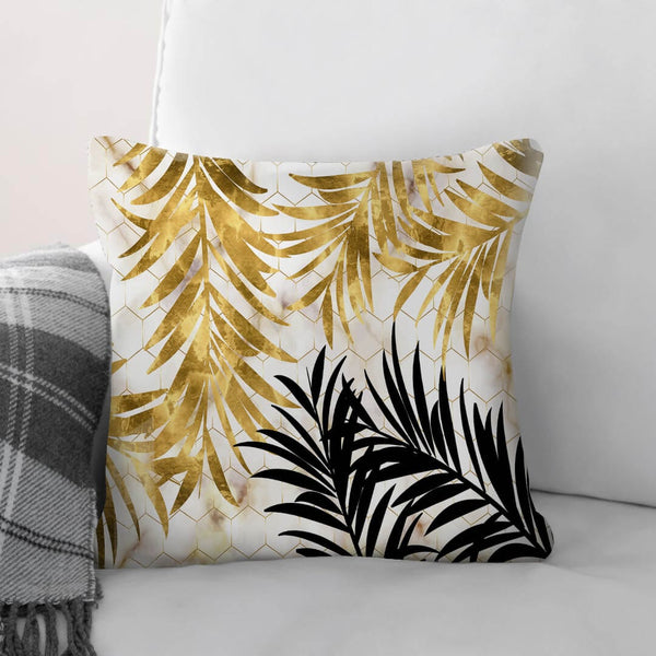 Golden Leaf C Cushion Cushion Cushion Square Clock Canvas