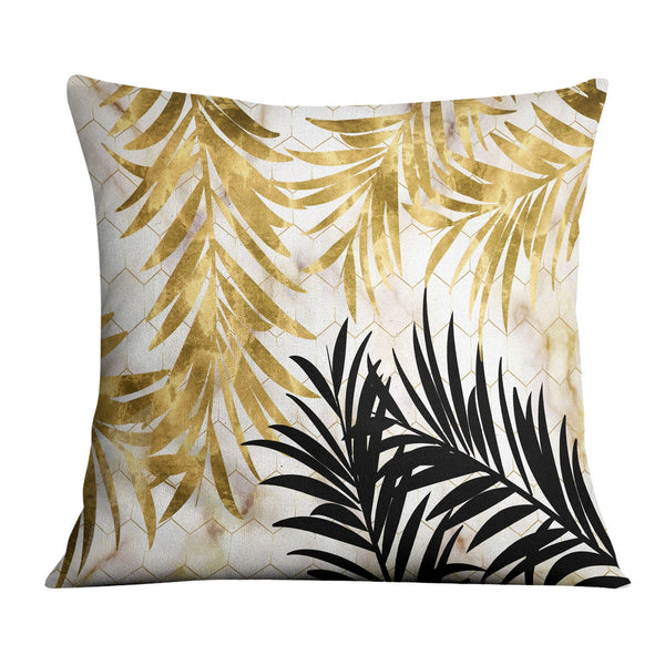 Golden Leaf C Cushion Cushion Cushion Square Clock Canvas