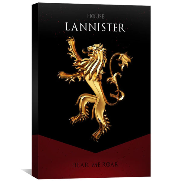 GOT Lannister Canvas Art 30 x 45cm / Unframed Canvas Print Clock Canvas