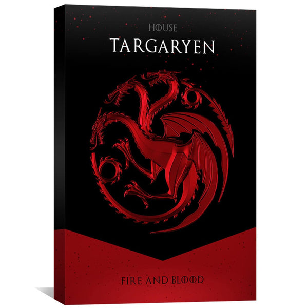 GOT Targaryen Canvas Art 30 x 45cm / Unframed Canvas Print Clock Canvas