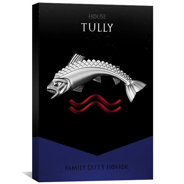 GOT Tully Canvas Art 30 x 45cm / Unframed Canvas Print Clock Canvas