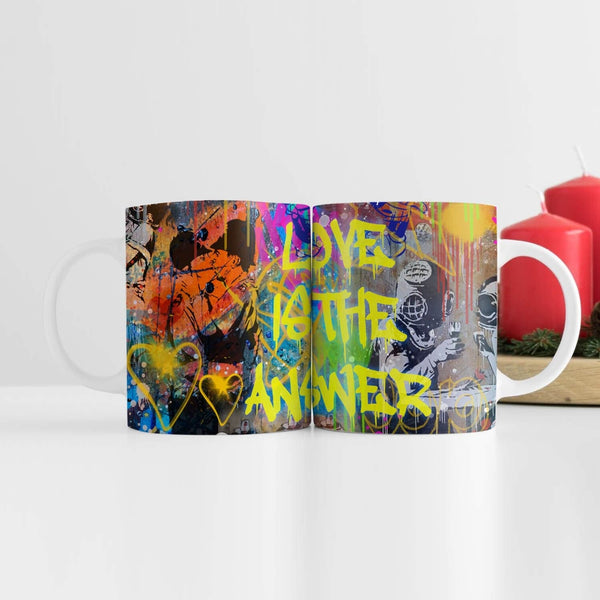 Graffiti Answer Mug Mug White Clock Canvas