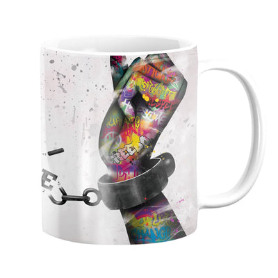 Graffiti Chains Mug Mug White Clock Canvas