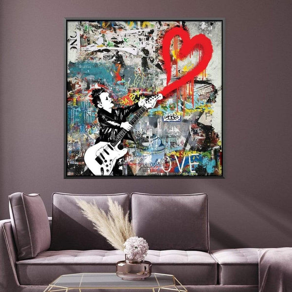 Graffiti Music Canvas Art Clock Canvas