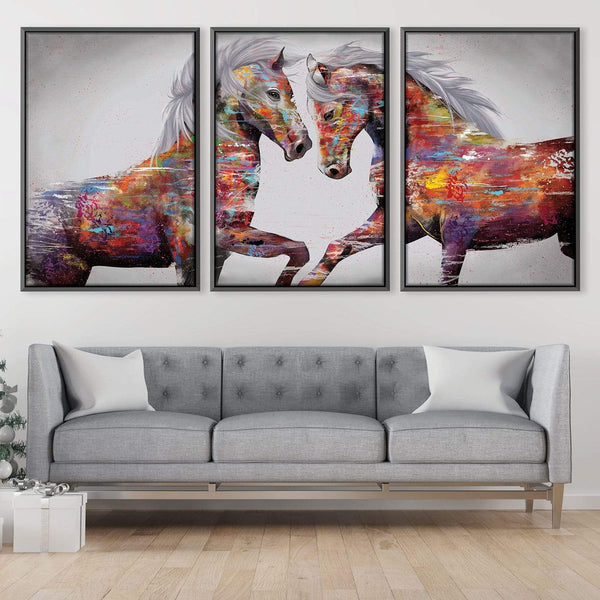 Graffiti Stallion Canvas Art Clock Canvas