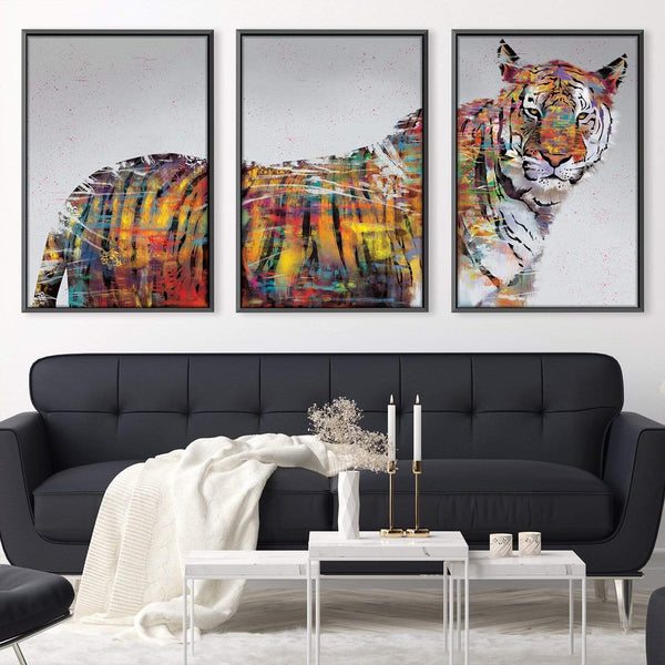 Graffiti Tiger Canvas Art Clock Canvas