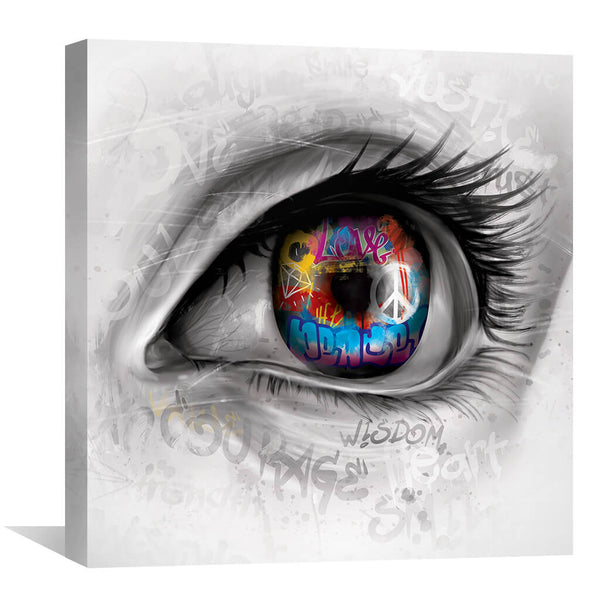 Graffiti Vision Canvas Art Clock Canvas