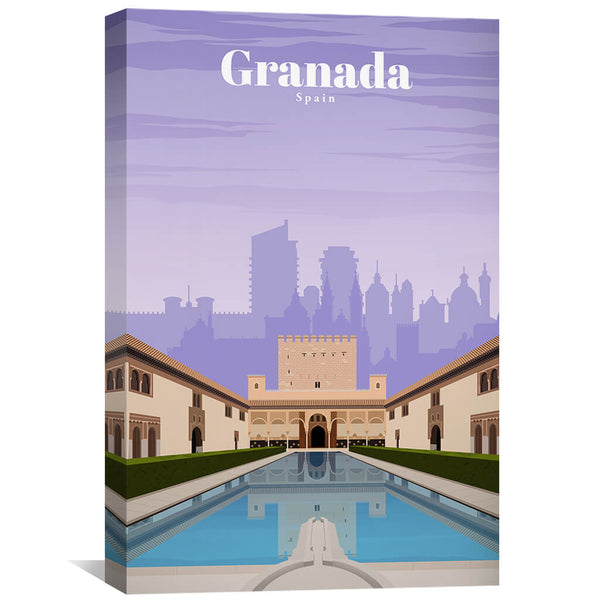 Granada Canvas - Studio 324 Art 30 x 45cm / Unframed Canvas Print Clock Canvas