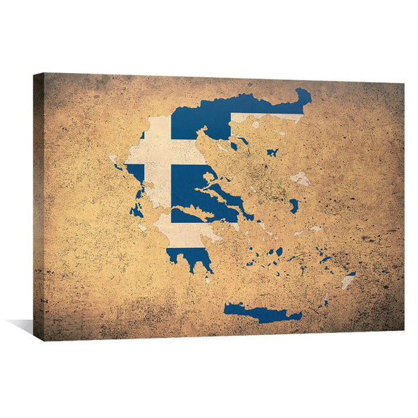 Greece Canvas Art 45 x 30cm / Unframed Canvas Print Clock Canvas