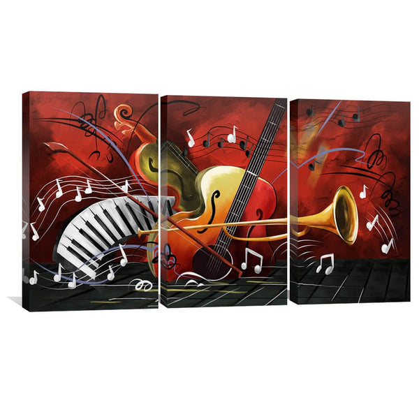 Groovy Sounds Canvas Art Clock Canvas