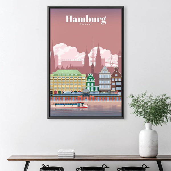 Hamburg Canvas - Studio 324 Art Clock Canvas