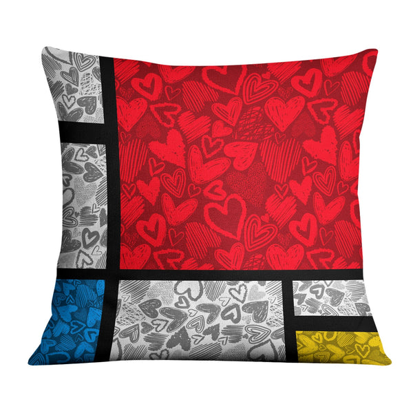 Heart Composition Cushion Cushion 45 x 45cm Clock Canvas