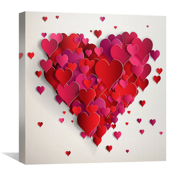 Heart Layers Canvas Art Clock Canvas