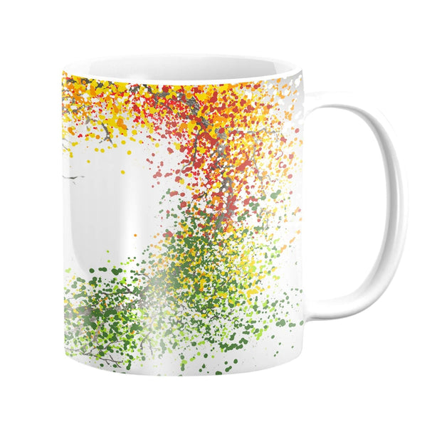 Heart of Colored leaves Mug Mug White Clock Canvas