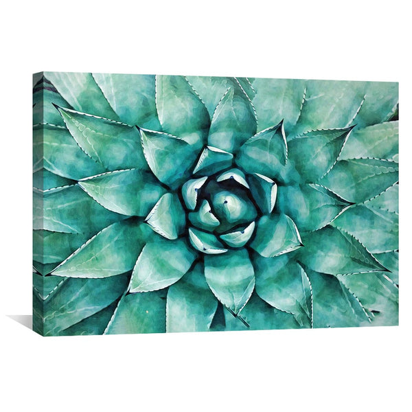 Heart of the Succulent Canvas Art Clock Canvas