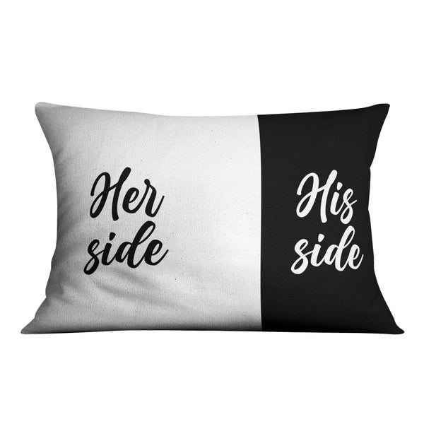 Her Side Cushion Cushion 48 x 33cm Clock Canvas