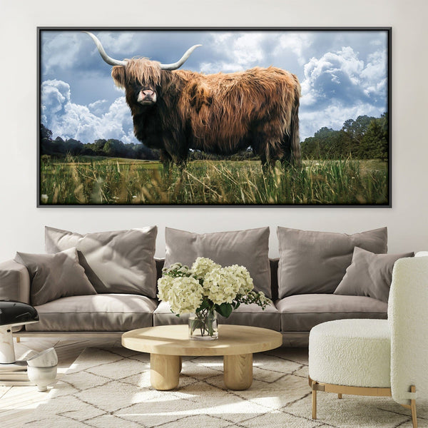 Highland Field Canvas Art Clock Canvas