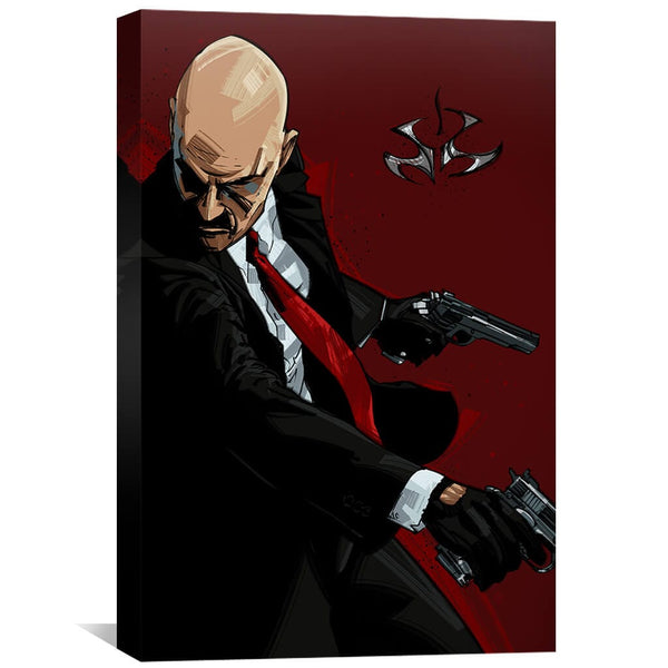 Hitman Canvas Art 30 x 45cm / Unframed Canvas Print Clock Canvas