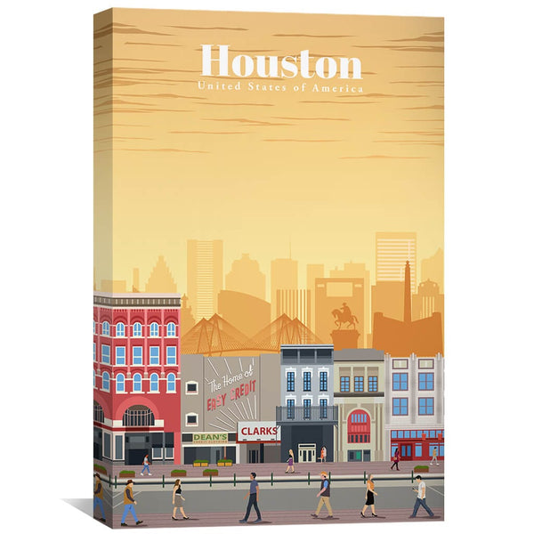 Houston Canvas - Studio 324 Art Clock Canvas