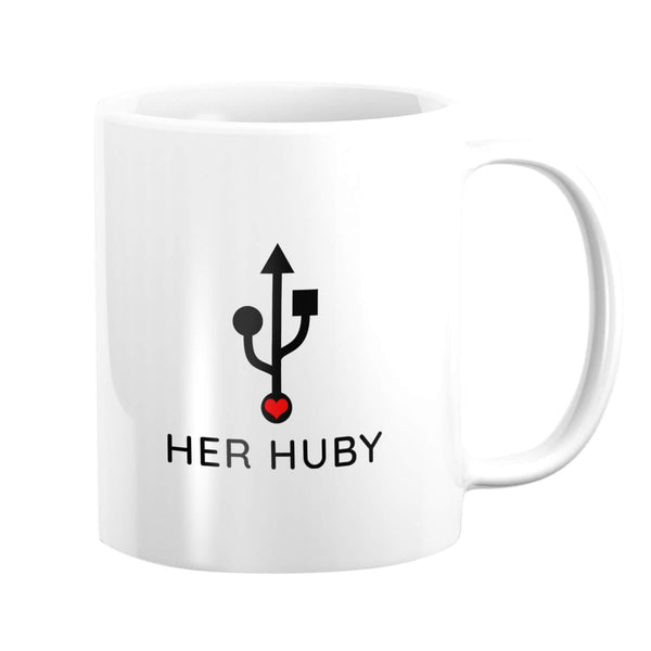 Huby & Wifey Mug Mug Clock Canvas