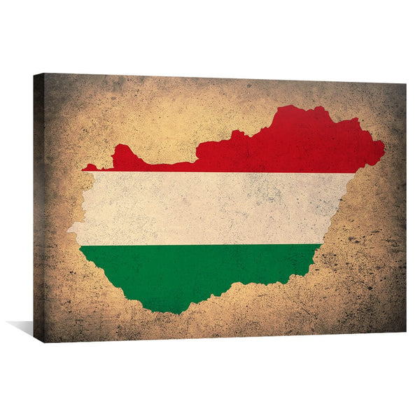 Hungary Canvas Art 45 x 30cm / Unframed Canvas Print Clock Canvas