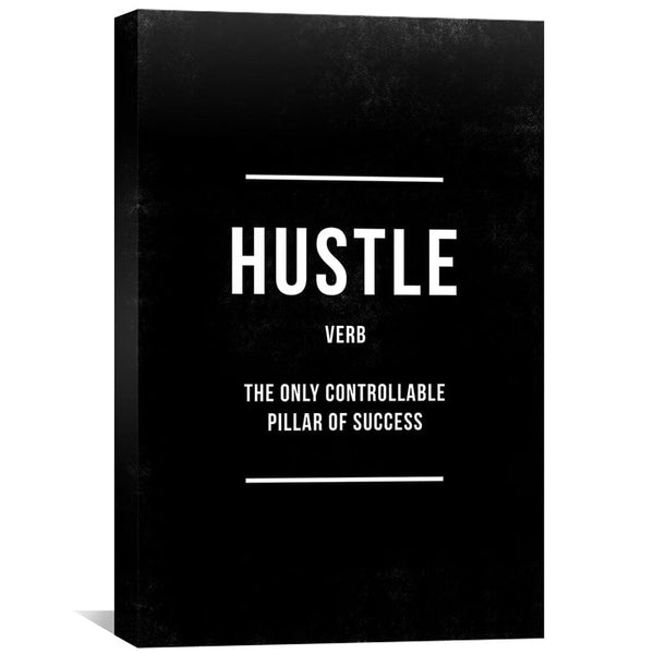 Hustle Canvas Art 30 x 45cm / Standard Gallery Wrap Clock Canvas