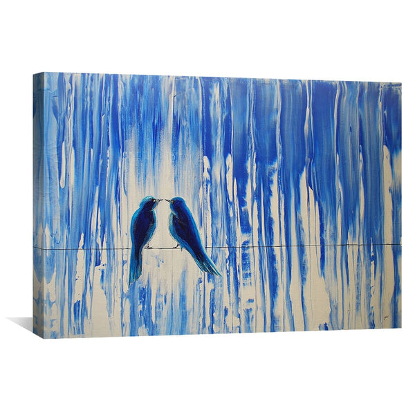 In the Calm Rain Canvas Art Clock Canvas