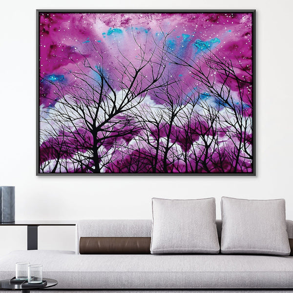 Into the Plum Cosmos Canvas Art 45 x 30cm / Unframed Canvas Print Clock Canvas