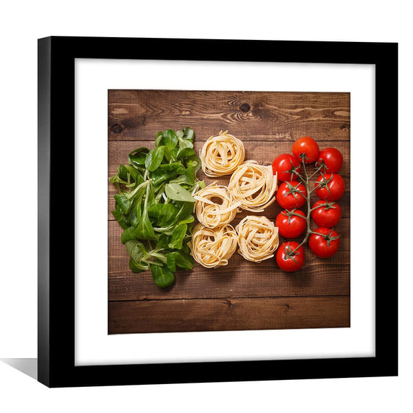 Italy Cuisine Print Art Clock Canvas