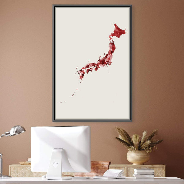 Japan Watercolor Canvas Art Clock Canvas