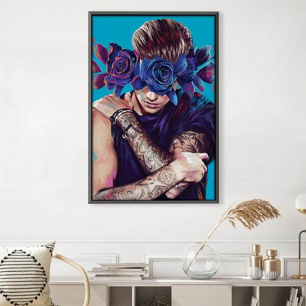 Justins Flowers Canvas Art 30 x 45cm / Unframed Canvas Print Clock Canvas