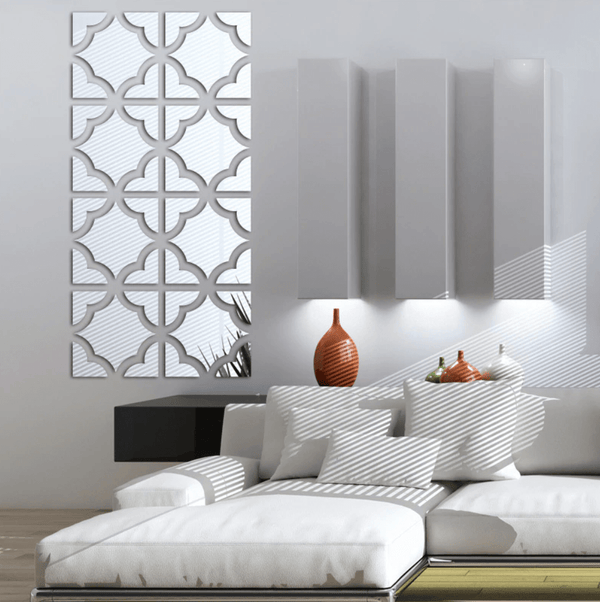 Kaia Reflective Wall Stickers Clock Canvas