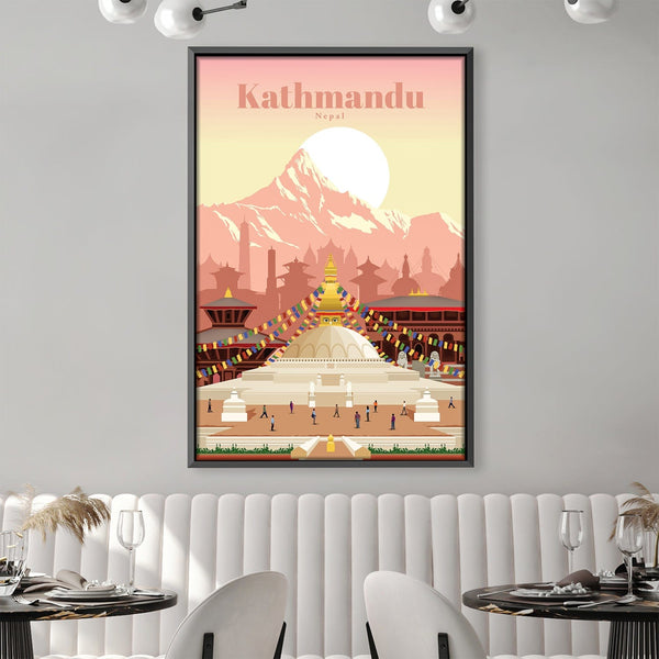 Kathmandu Canvas - Studio 324 Art Clock Canvas