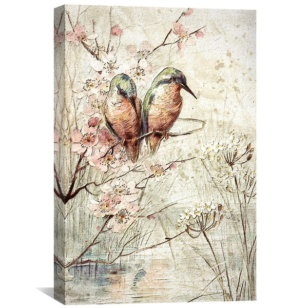 Kingfishers Canvas Art Clock Canvas