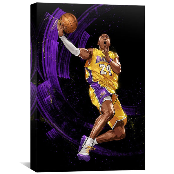 Kobe Layup Canvas Art Clock Canvas