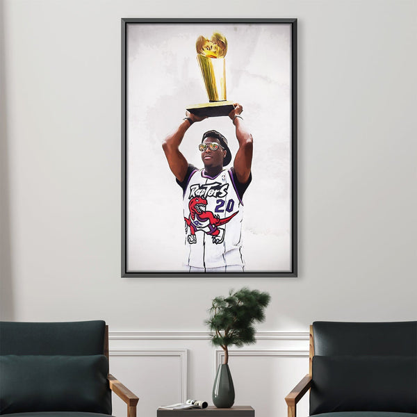 Kyle Lowry Champion Canvas Art Clock Canvas