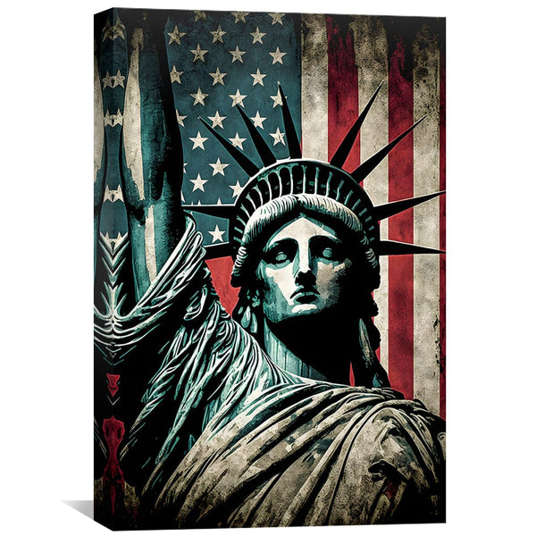 Lady Liberty Canvas Art Clock Canvas