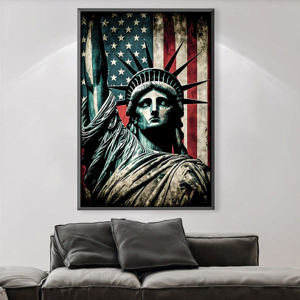 Lady Liberty Canvas Art Clock Canvas