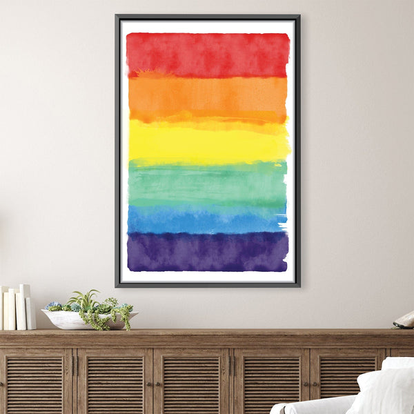 Layered Pride Canvas Art Clock Canvas