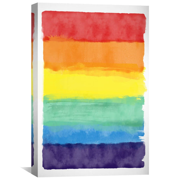 Layered Pride Canvas Art 30 x 45cm / Unframed Canvas Print Clock Canvas