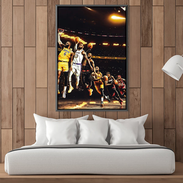 Lebron Leading Scorer Canvas Art Clock Canvas