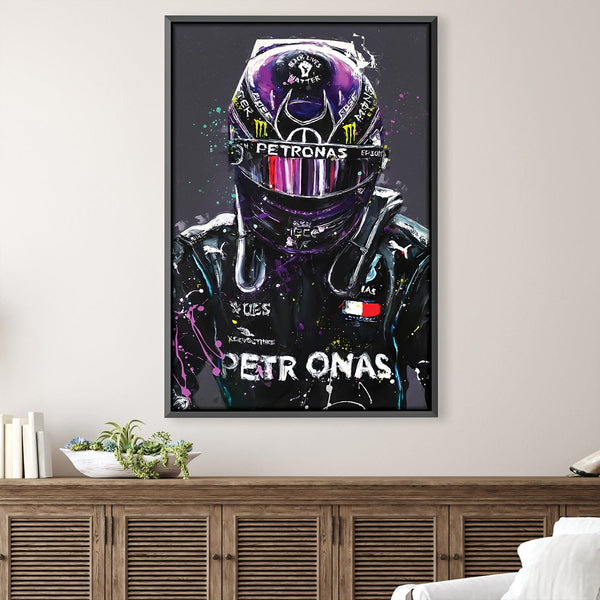 Lewis Hamilton Vibes Canvas Art 30 x 45cm / Unframed Canvas Print Clock Canvas