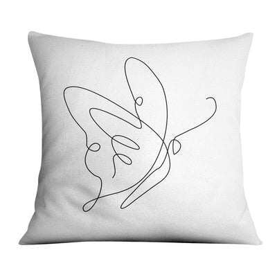 Line Butterflies C Cushion Cushion 45 x 45cm Clock Canvas