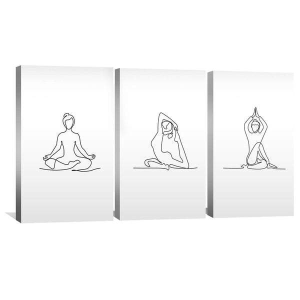 Line Serenity Canvas Art Clock Canvas