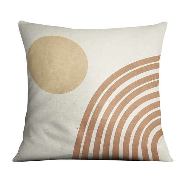 Lines and Circles C Cushion Cushion 45 x 45cm Clock Canvas