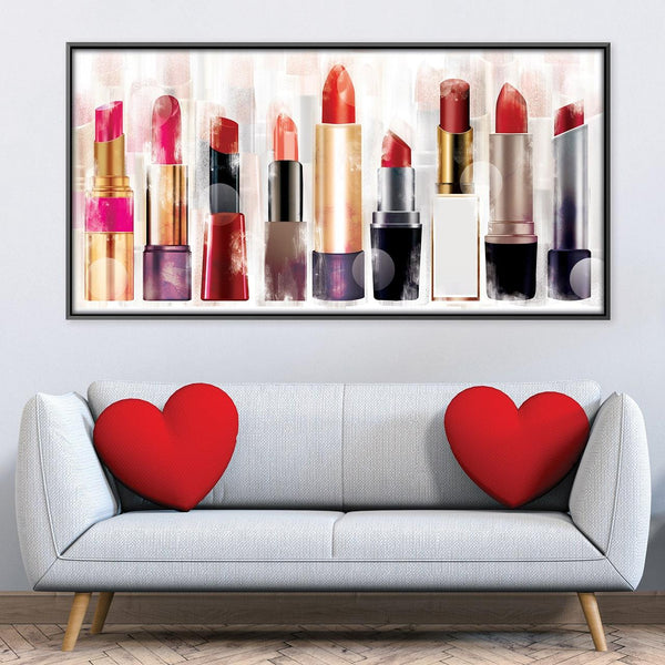 Lipstick Canvas Art Clock Canvas