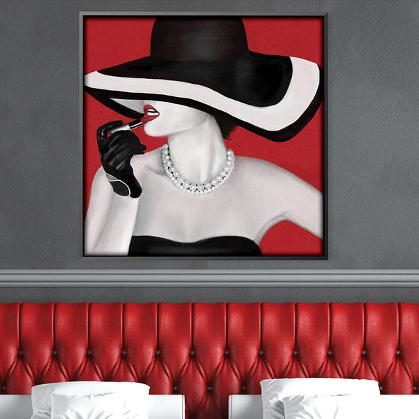 Lipstick Icons Canvas Art Clock Canvas