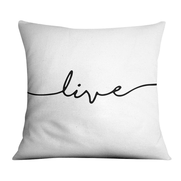 Live Laugh Love A Cushion Cushion 45 x 45cm Clock Canvas