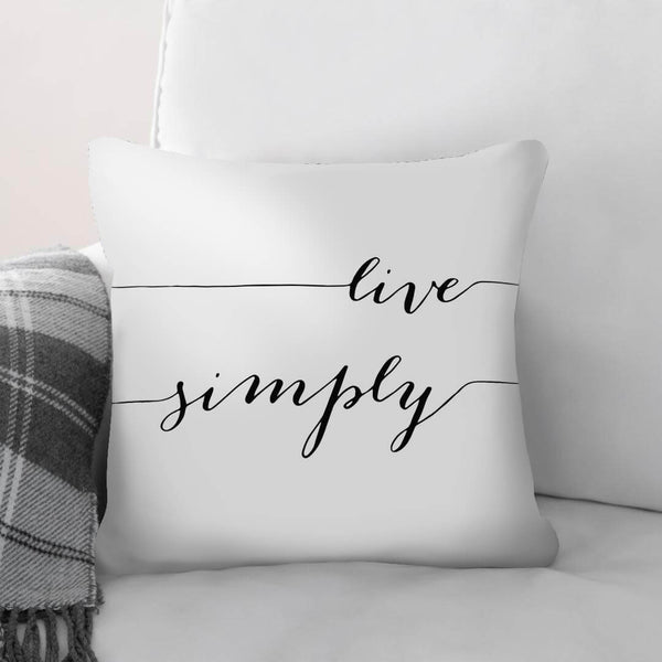 Live Simply B Cushion Cushion 45 x 45cm Clock Canvas