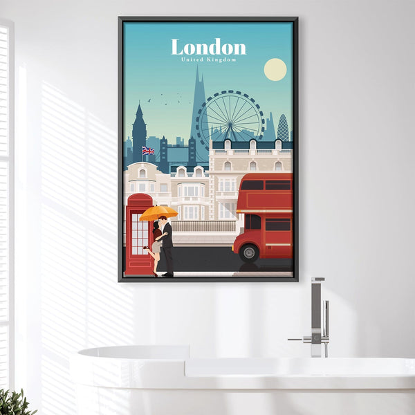 London Canvas - Studio 324 Art Clock Canvas